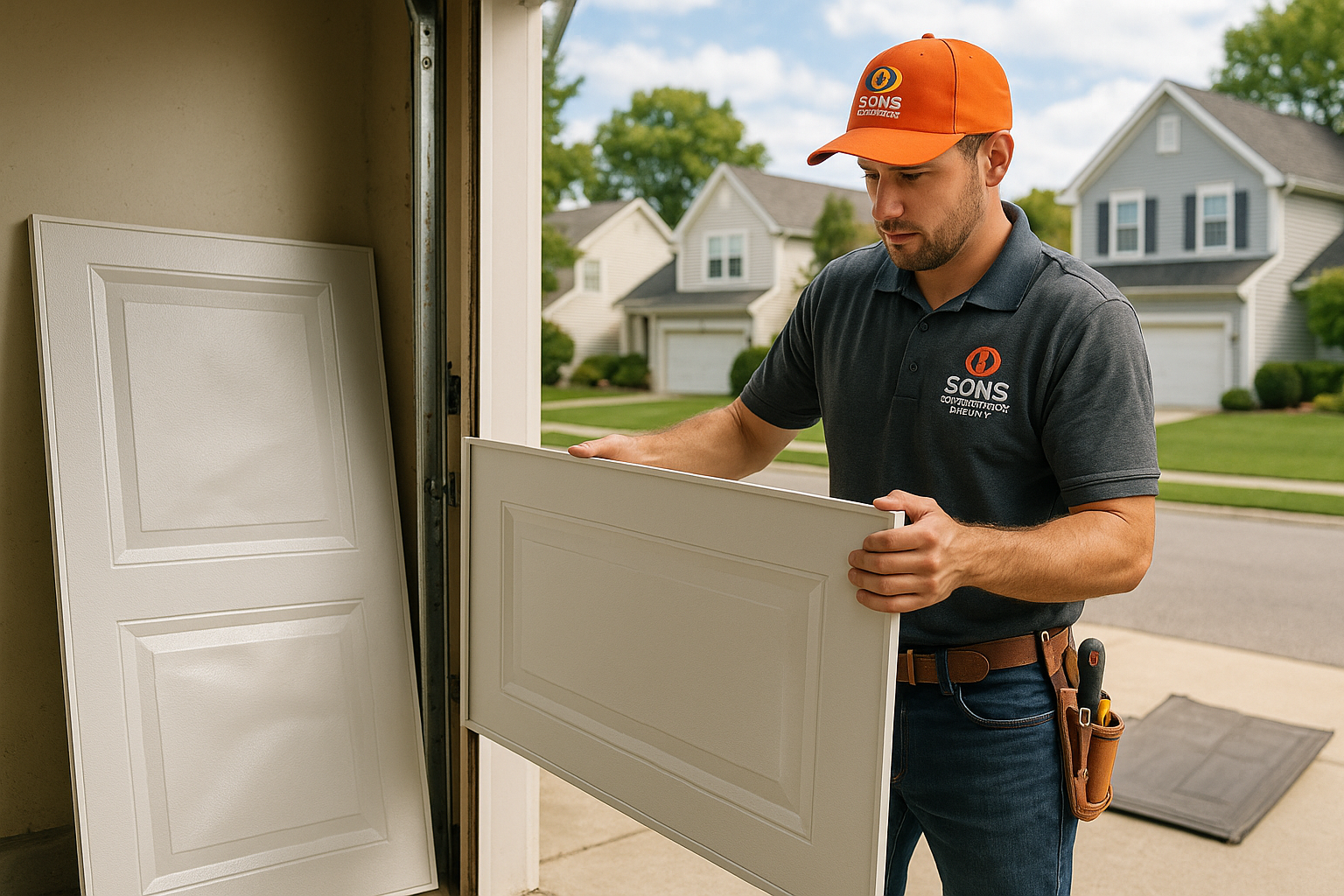 Garage Door Panel Replacement in Bradbury